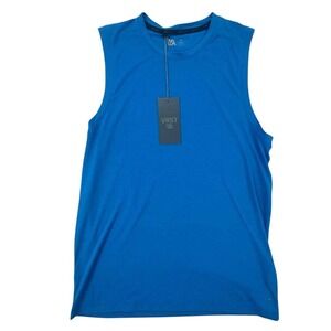 VRST Mens Icon Tank Blue‎ Tide Sleeveless Moisture Wicking Four-Way Stretch NWT
